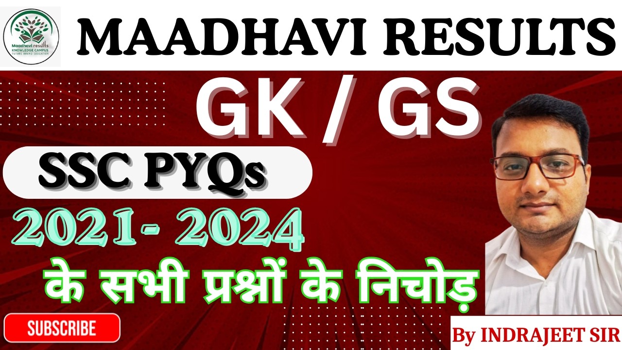 LECTURE 27 | Daily SSC PYQs SERIES ANALYSIS 2025 - 26 | GK GS | GK GS By INDRAJEET SIR