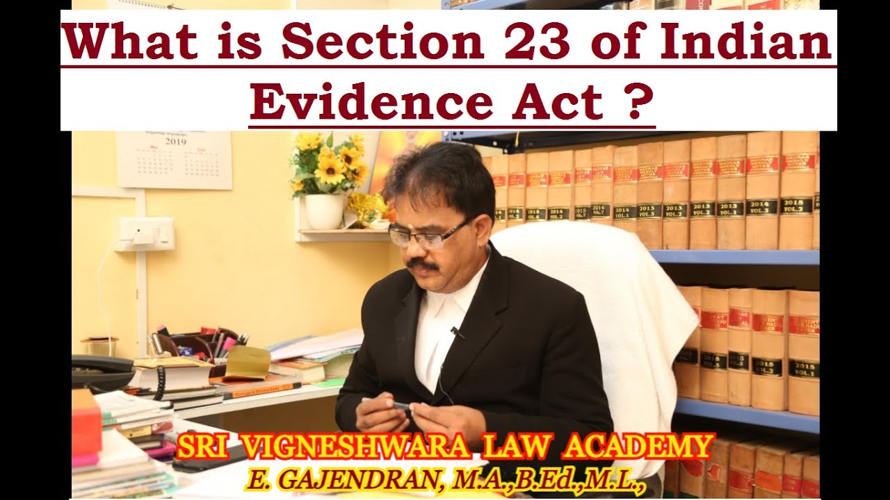 What is Section 23 of Indian Evidence Act ? | TAMIL