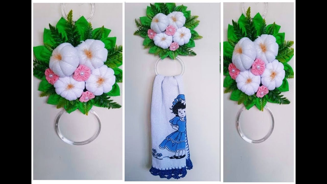 ALHOS FEITOS DE SACOLAS PLÁSTICAS PORTA PANO DE PRATO