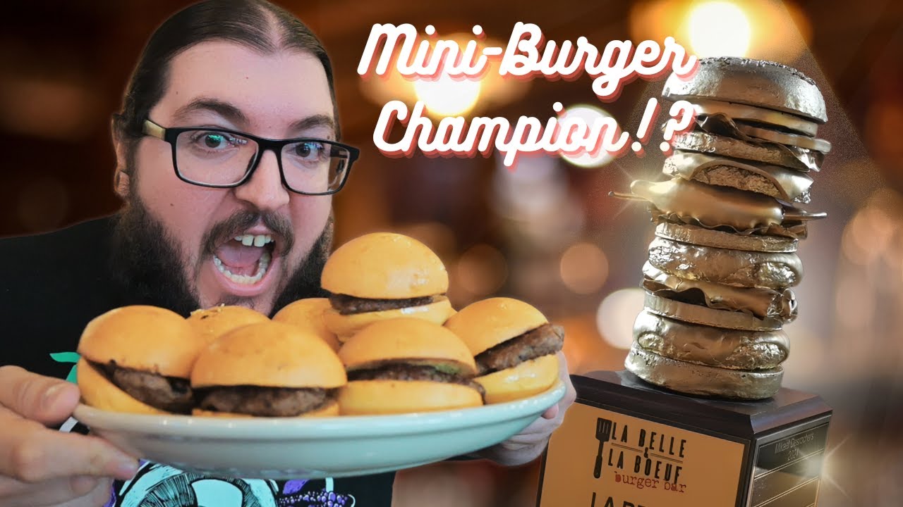 I entered a mini burger eating contest (again!) - 500$ GRAND PRIZE!!! @labelleetlaboeufburgerbar