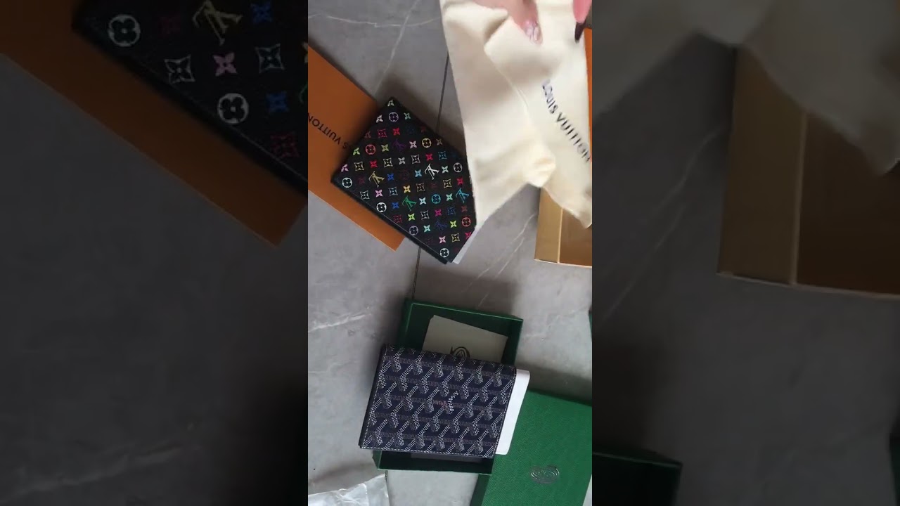 Comparison Video Goyard Card Holder Wallet VS Louis Vuitton “Lv” monogram wallet Between of 2025