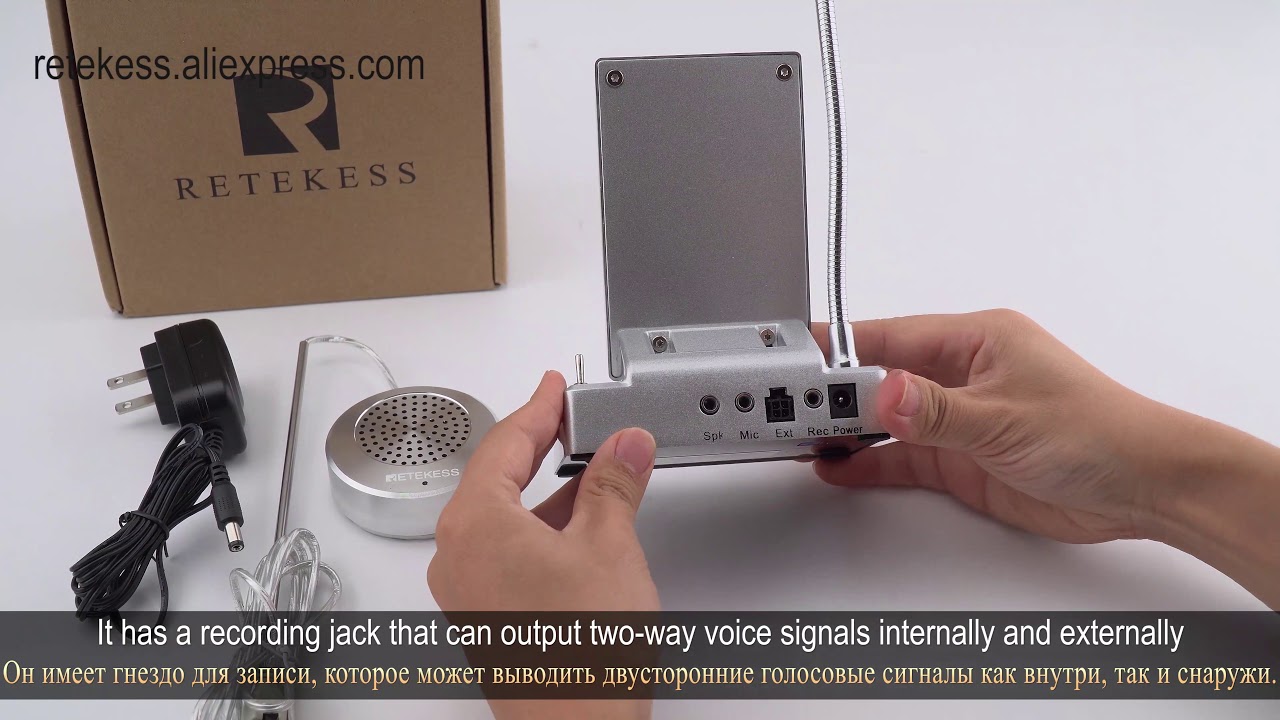 Retekess TW102 3W Dual Way Window Counter Intercom Dual-way Interphone System for Bank Office