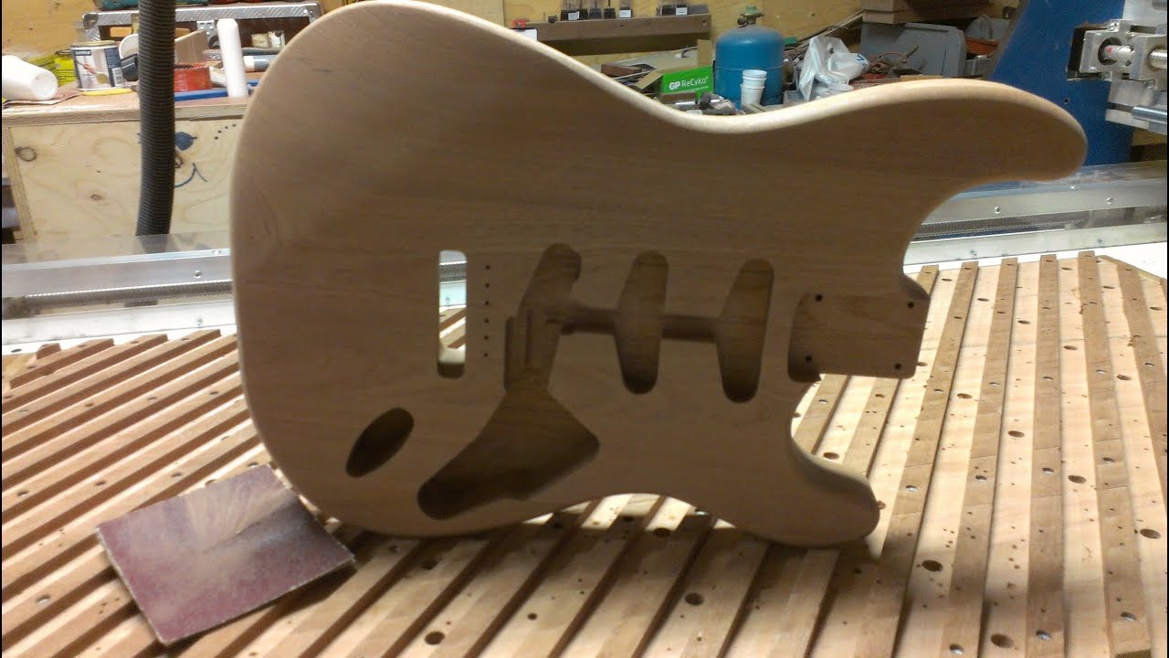 Cnc machining a Fender body