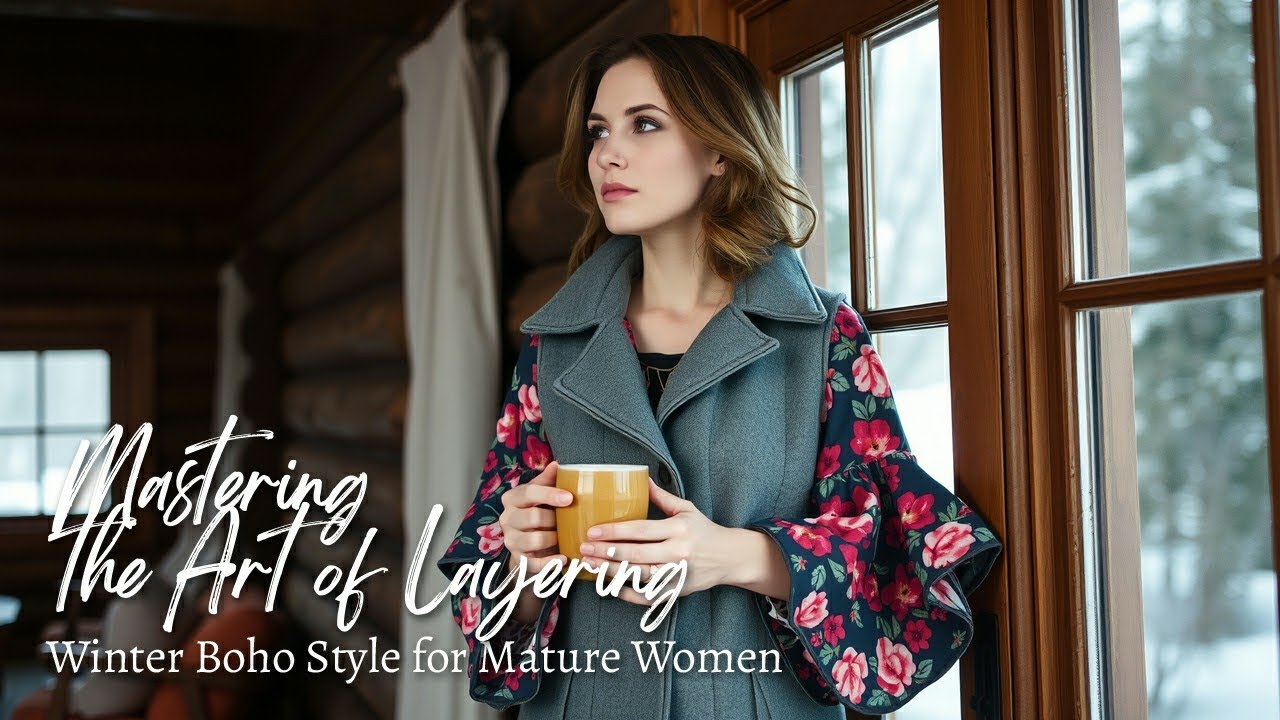Mastering the Art of Layering : Winter Boho Style for Mature Women