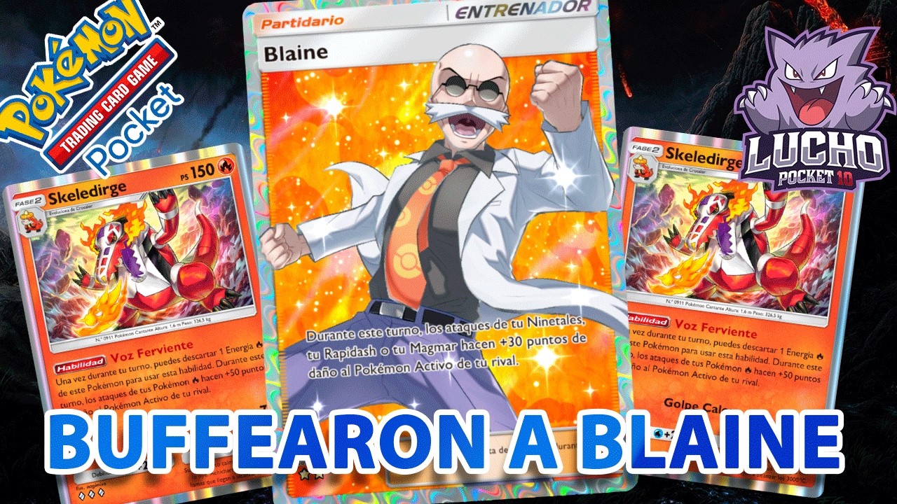 BUFFEARON TANTO EL MAZO DE BLAINE QUE AHORA METE 180 DE DA&Ntilde;O POR 1 ENERG&Iacute;A en POKEMON TCG POCKET
