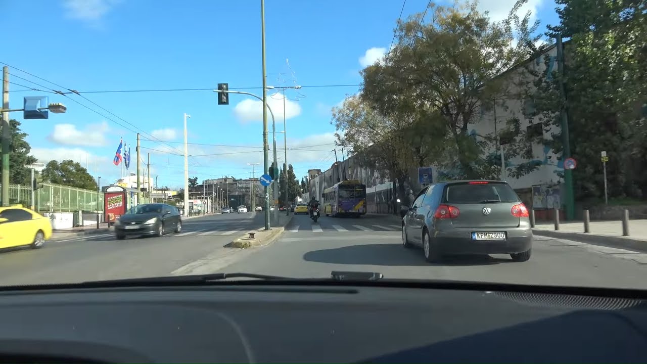 Athens Greece Driving tour: Pireos Avenue