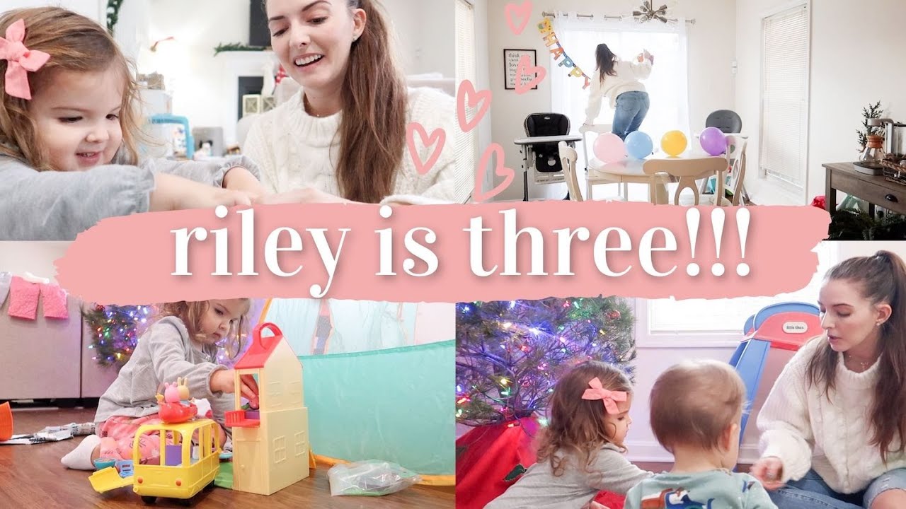 riley's third birthday! 💕 | DAY IN THE LIFE OF A MOM OF 2 | KAYLA BUELL
