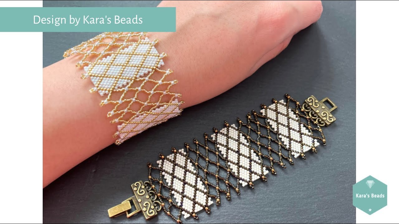 Victorian Gate Bracelet Tutorial | Peyote pattern and Netting