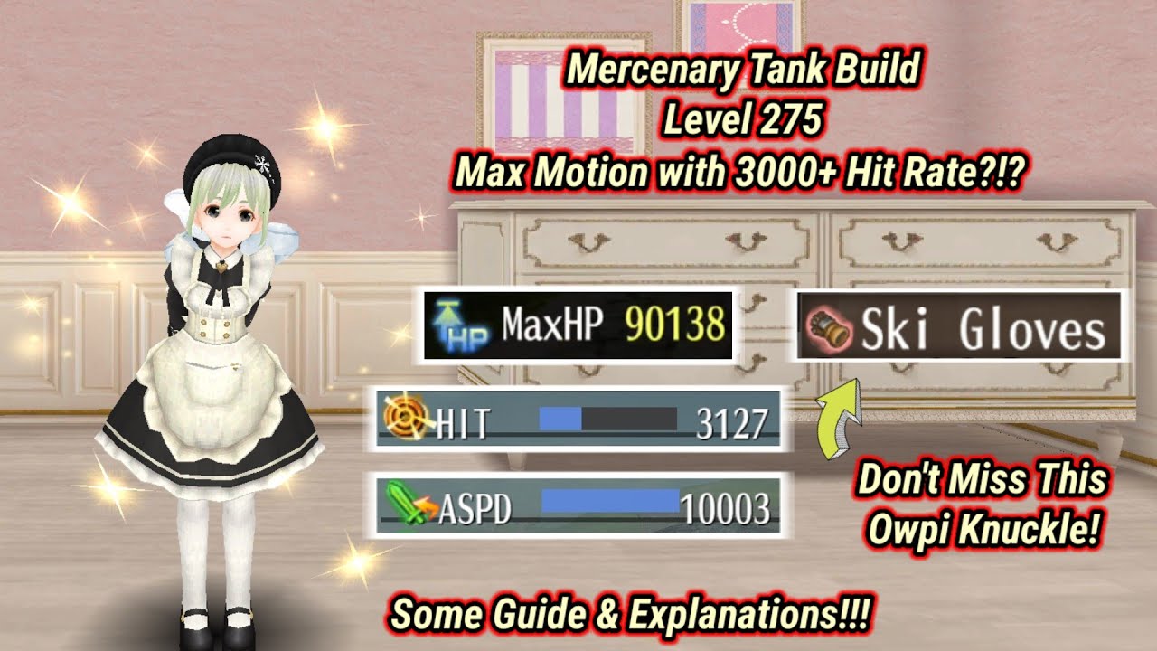 Toram Online - How To Build Max Motion Mercenary Tank Prorator With 3000+ Accuracy!?!