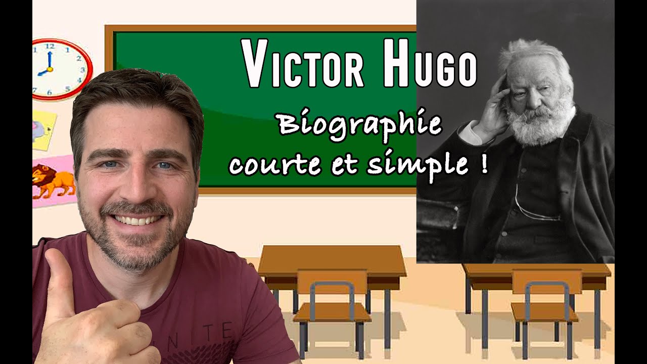 VICTOR HUGO 👨🏻‍🏫 BIOGRAPHIE COURTE sur L'ESSENTIEL ! 😊