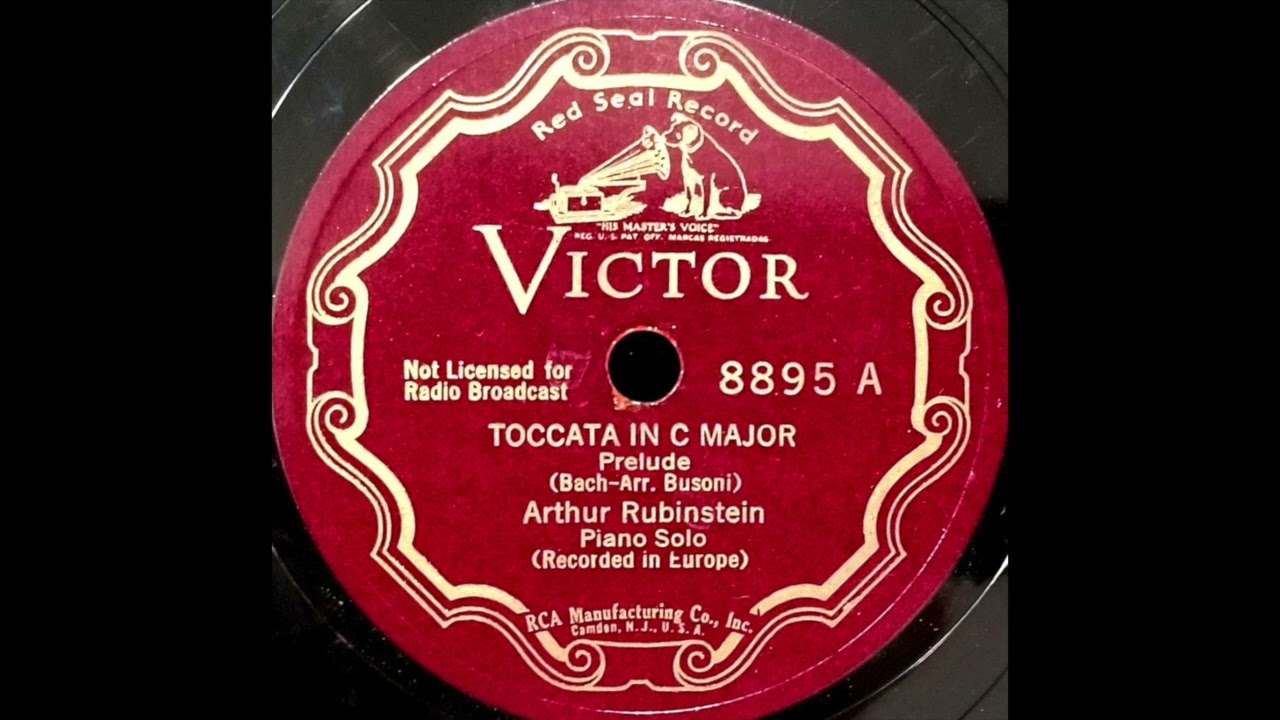 Arthur Rubinstein plays Bach-Busoni Toccata, Adagio, and Fugue in C Major BWV 564