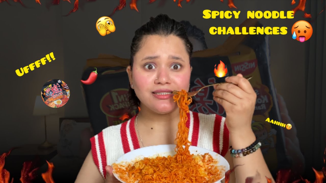 SPICY NOODLES|Korean Spicy🌶️ Noodle Challenge |5times spicy 🥵 