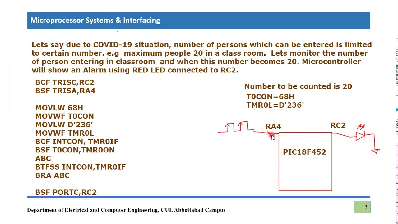 Counter Programming using Timer  in PIC18F Microcontroller || How events are counted in PIC18F