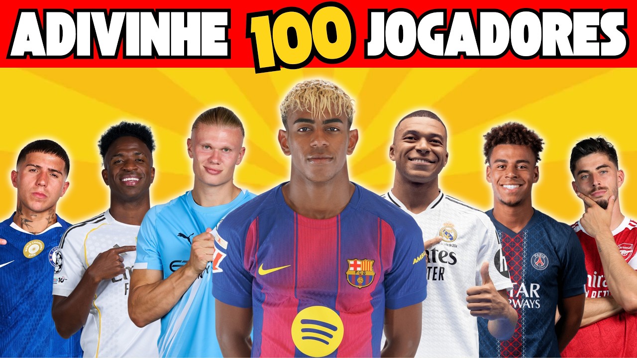Adivinhe 100 jogadores de futebol em 3 segundos ⚽ | Quiz Futebol | Detona Quiz