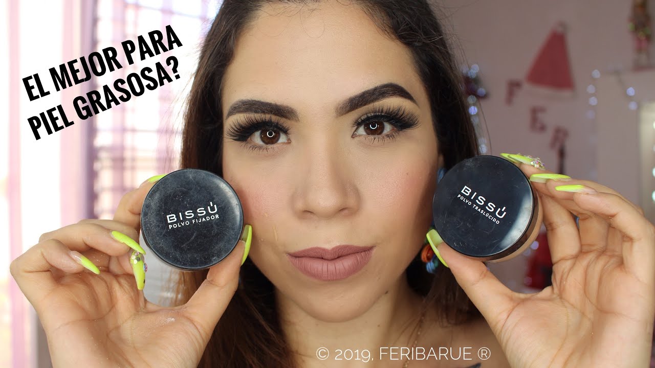 BISSU NUEVO POLVO TRASLÚCIDO VS POLVO FIJADOR (PIEL GRASA) ♥ FERIBARUE