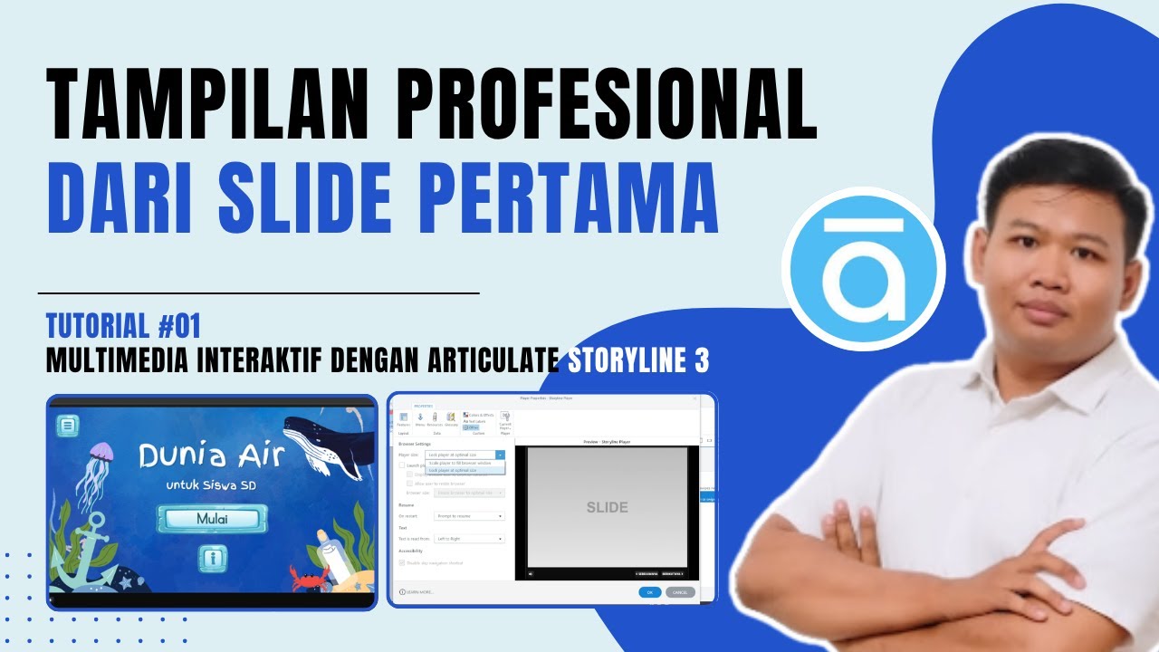 Part 01: Setting Awal Biar Pro Sejak Slide Pertama! | Tutorial Articulate Storyline 3