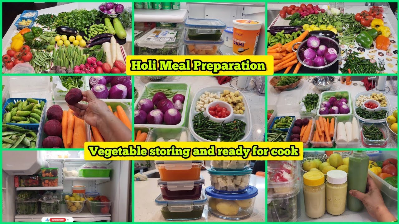 Vlog 40: Preparation for Holi | Last Mints Holi Prep |Cleaning and storing Vegetables For Holi