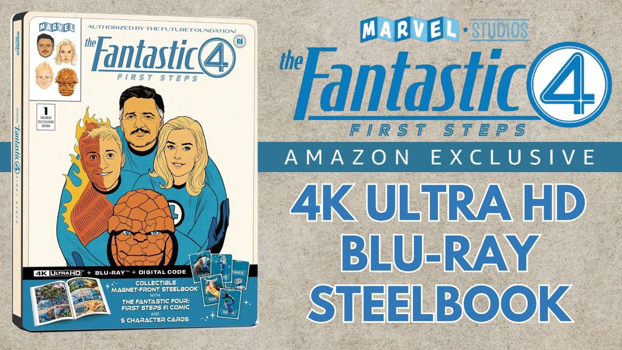 Фантастическая четвёрка: Первые шаги — 4K + Blu-ray + эксклюзивное издание на Amazon в стальной к...