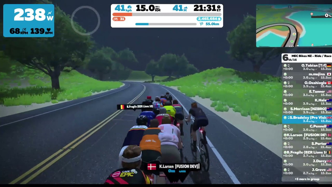 Zwift Watopia Waistband Full Course Time Lapse