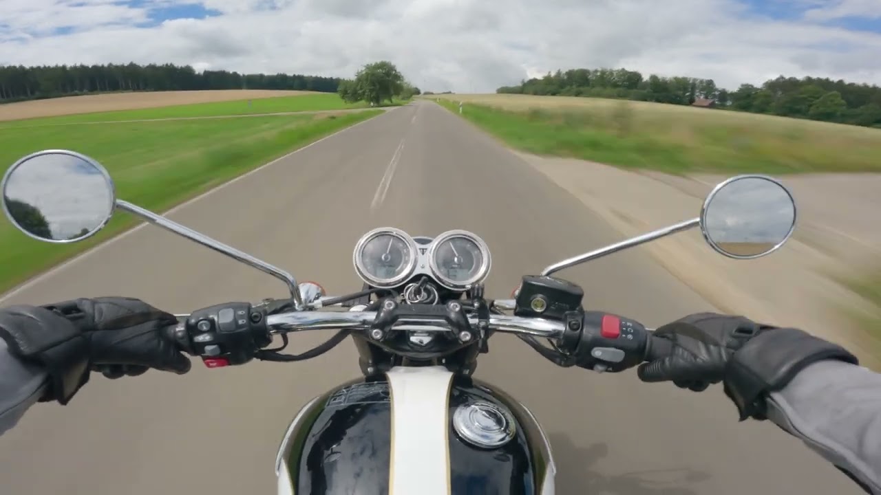 Mit der Triumph Bonneville t120 auf der Schwäbischen Alb -Gopro hero 11/ zoom h5
