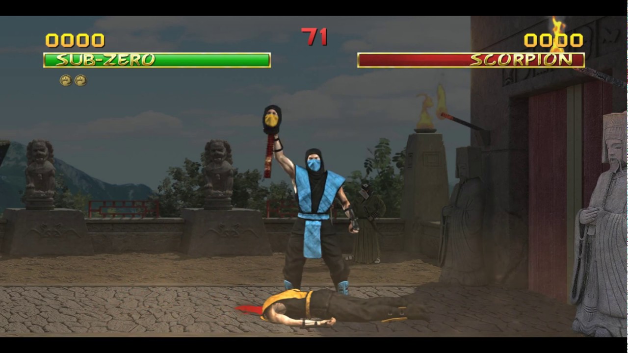 Mortal Kombat 1 HD Remake (Demo) Фаталити Скорпион и Саб-Зиро
