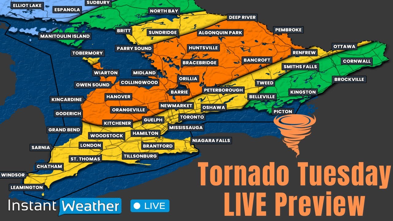 🌪️ Tornado Tuesday: Severe Risk for Southern Ontario on Tuesday (Mon, Apr. 28, 2025)