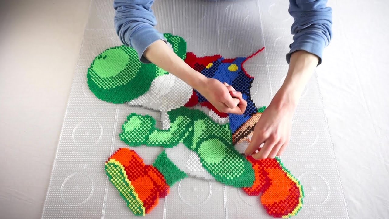 Pixel Art - YOSHI & SUPER MARIO (Perler Beads)