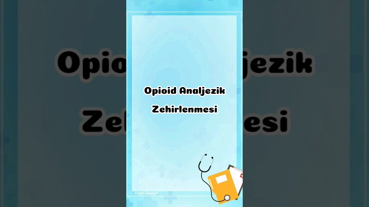 Opioid Analjezik Zehirlenmesi #opioids #opioidcrisis #ila&ccedil; #ağrıkesici