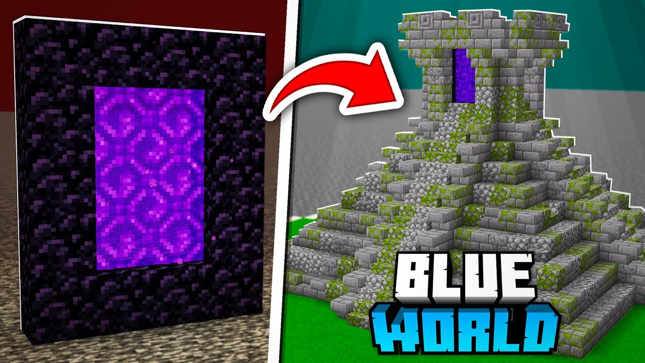 Am Transformat Portalele din Nether - Blue World #14
