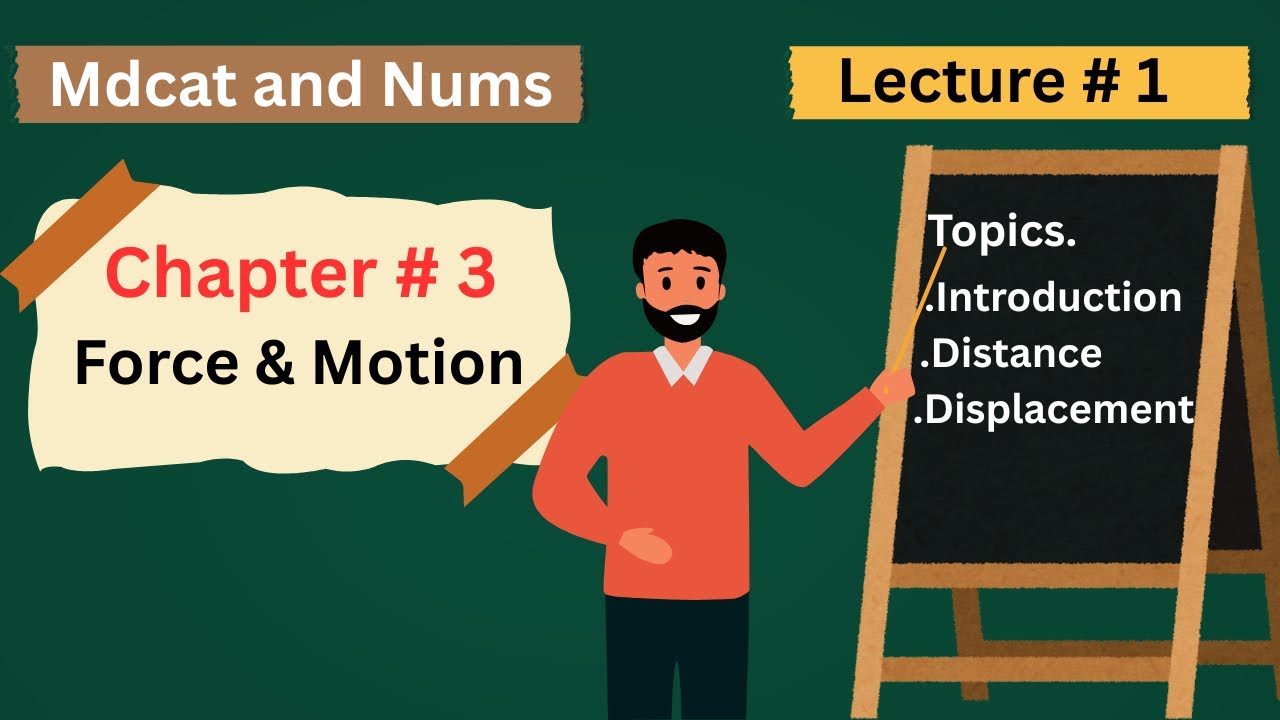 Force & Motion | Lecture 1 | Introduction, Distance & Displacement | MDCAT Physics