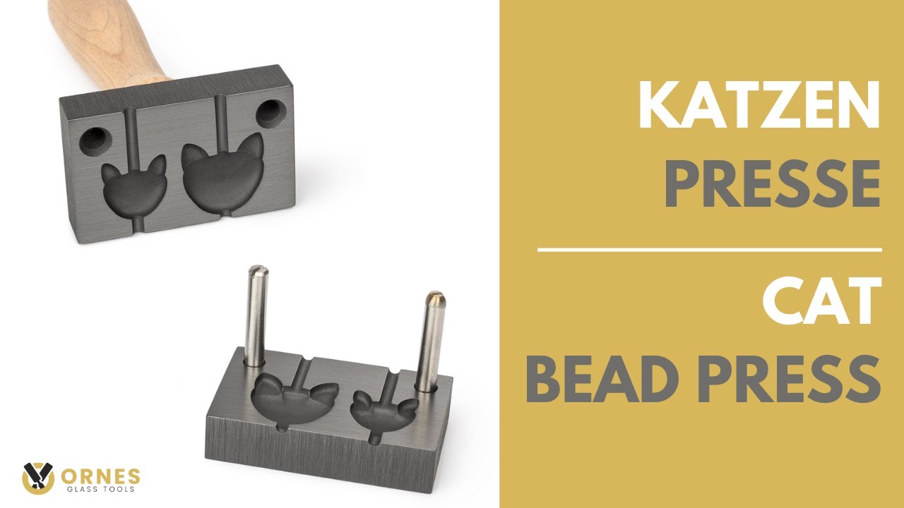 Bead press for cat-shaped glass beads | LAMPWORK TUTORIAL