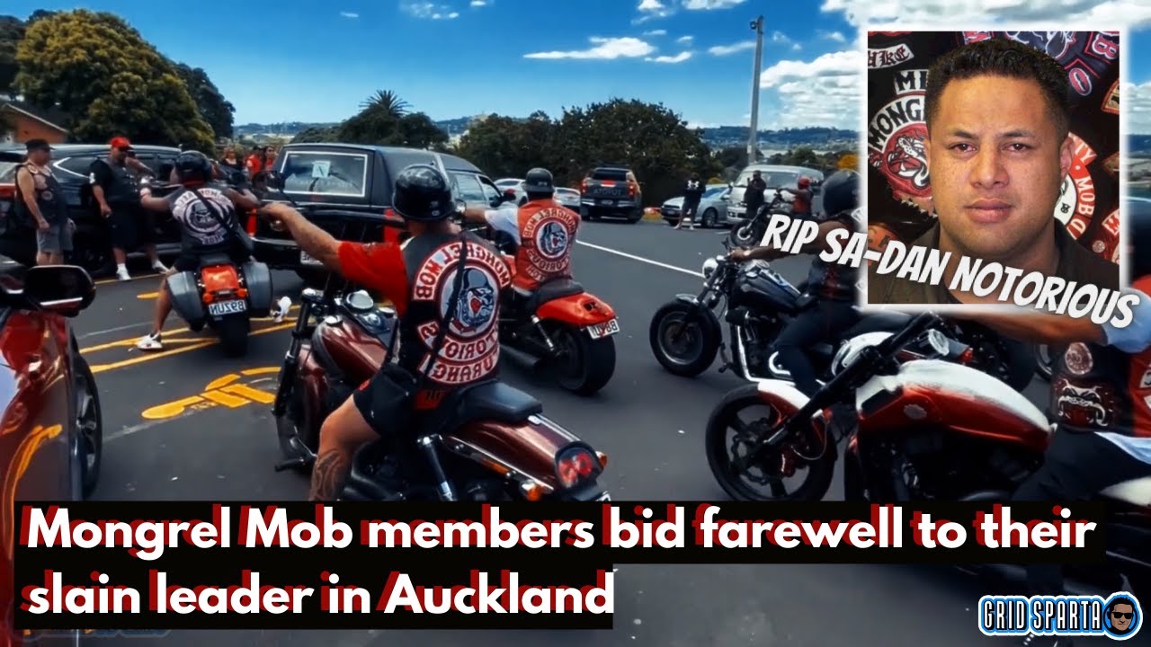 Mongrel Mob members bid farewell to their leader in Auckland | Sa-Dan Notorious
