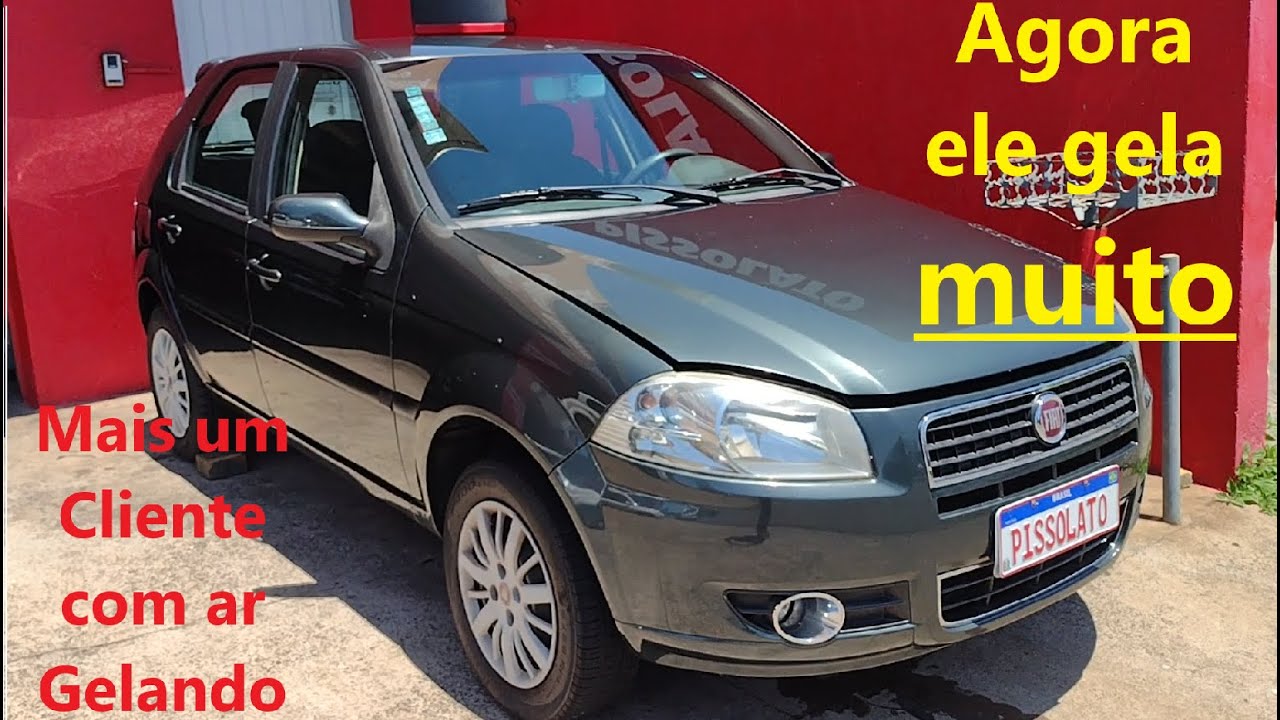 INSTALAÇÃO KIT AR CONDICIONADO FIAT PALIO, CLIENTE VIU VIDEO ANTERIOR E NOS TROUXE O DELE P INSTALAR