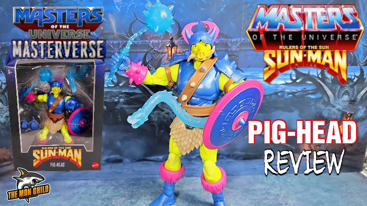 Masters of the Universe Wave 8 Masterverse PIG-HEAD Action Figure Review!