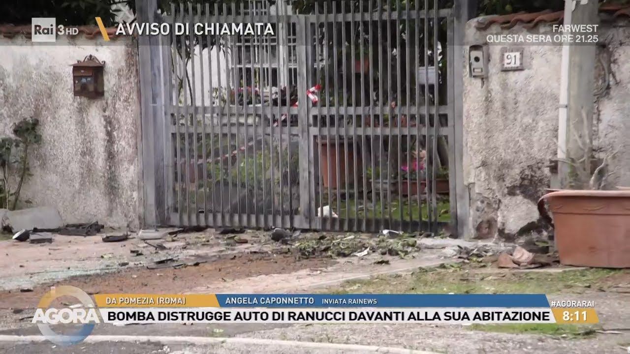 Bomba distrugge le auto di Sigfrido Ranucci: il racconto del conduttore di Report - Agorà 17/10/2025