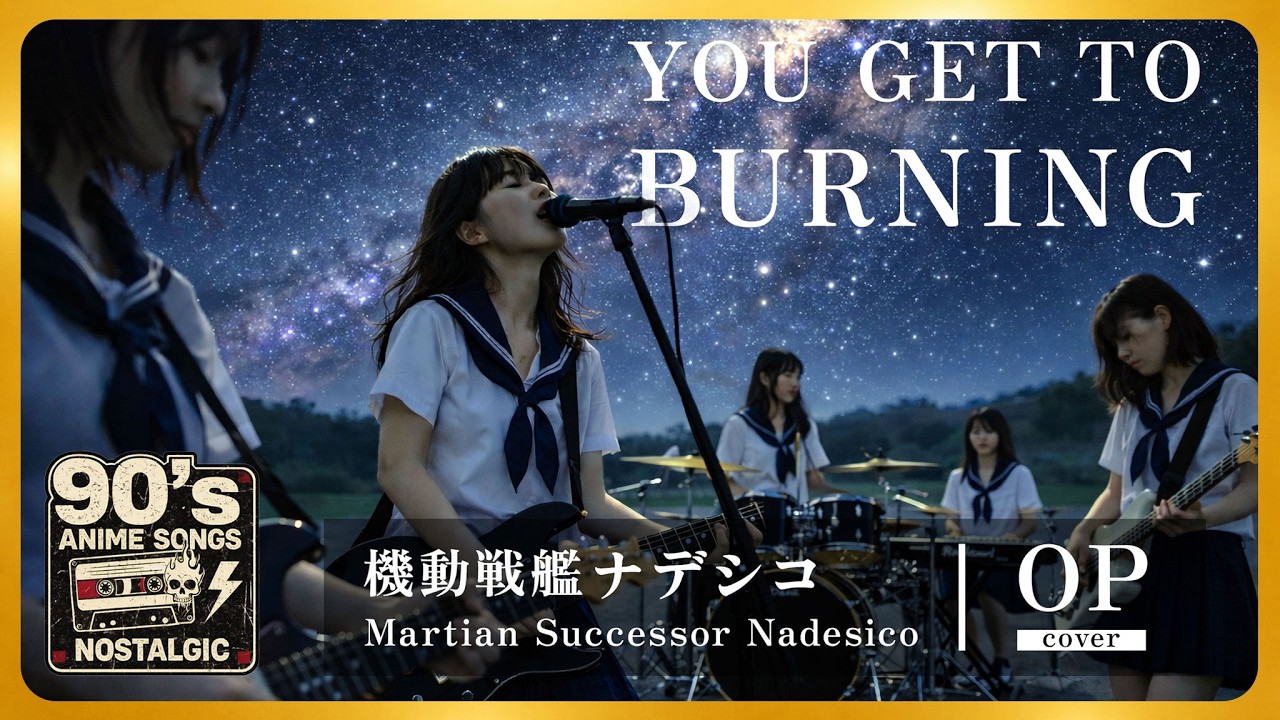 Martian Successor Nadesico Опенинг - YOU GET TO BURNING | японскому аниме 90-х [AI Rock Cover]