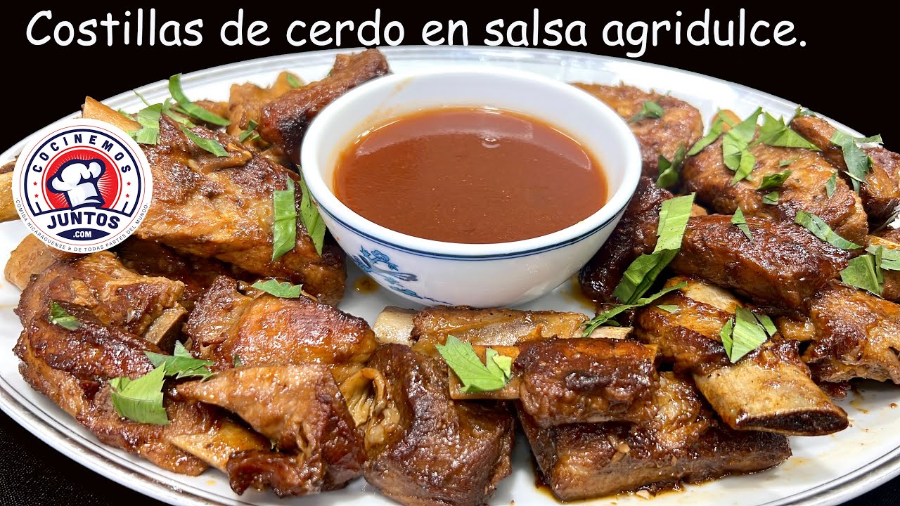 Costillas de cerdo agridulce en sarten/ Comida China