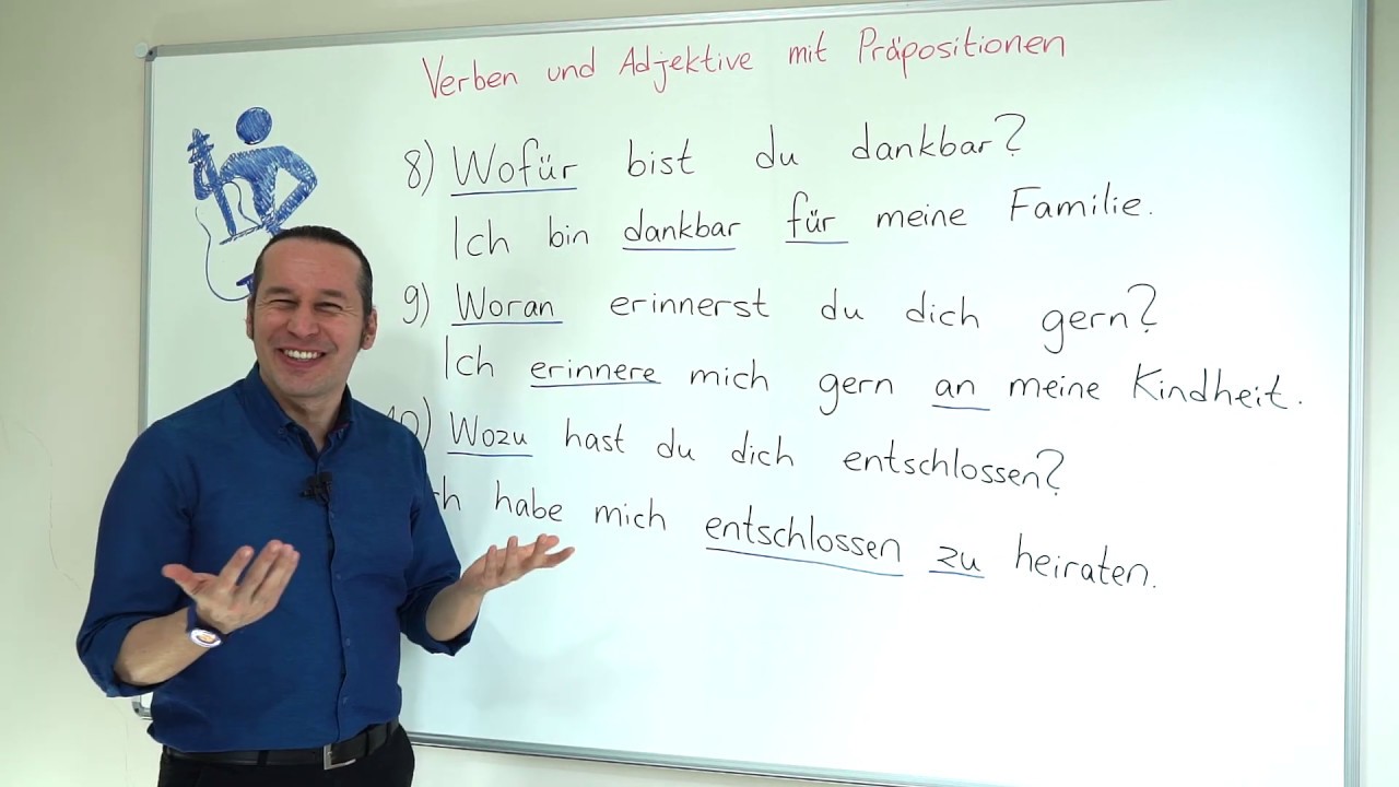 Almanca B2 Orta İleri Seviye Ders - 30 Verben und Adjektive mit Präpositionen - Almanca Fiiller