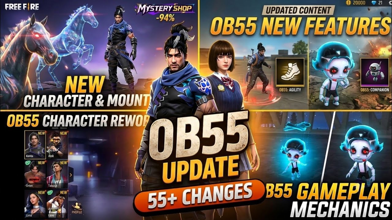 Ob55 Update New Changes In Free Fire Advance Server | Free Fire New Ob55 Update Top Changes