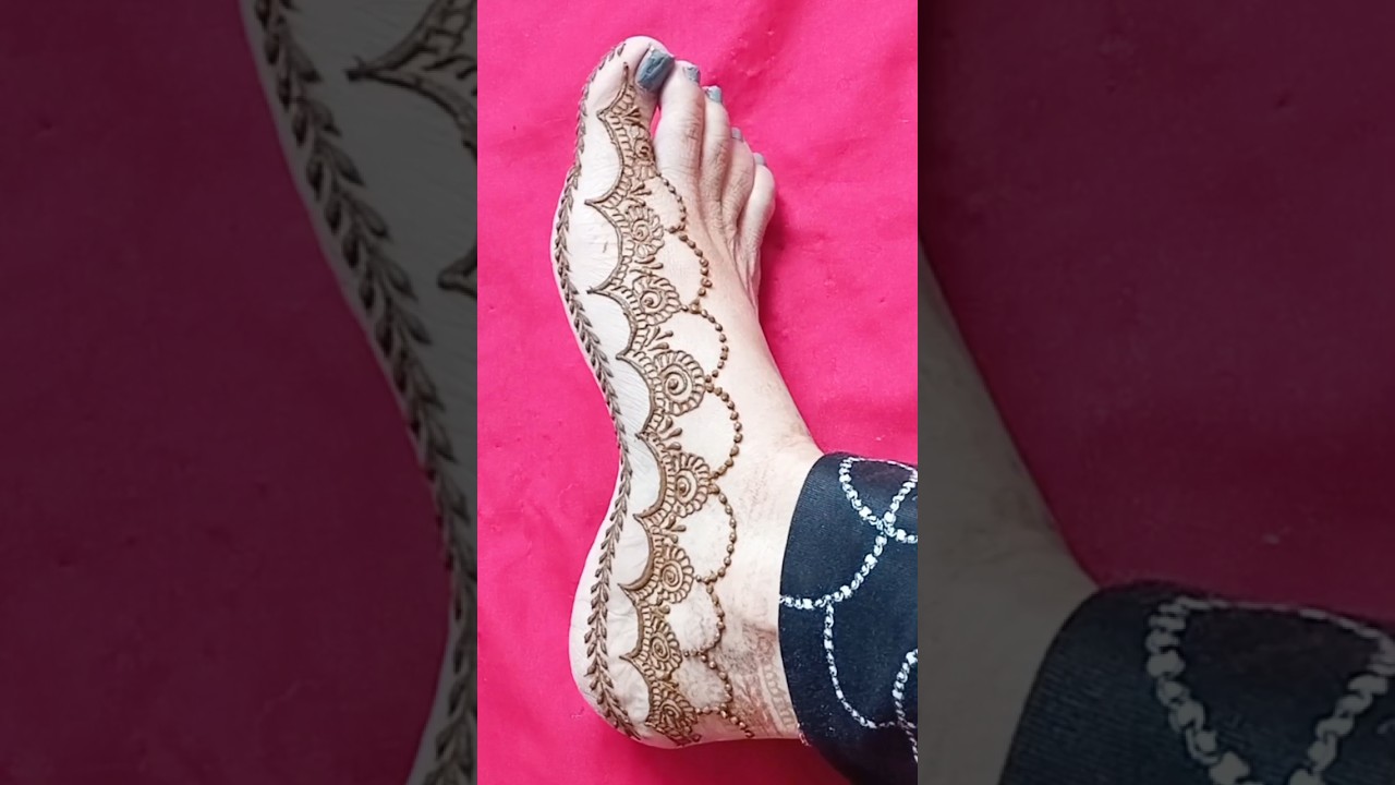 simple feet mehndi design 2026 | leg mehndi design 