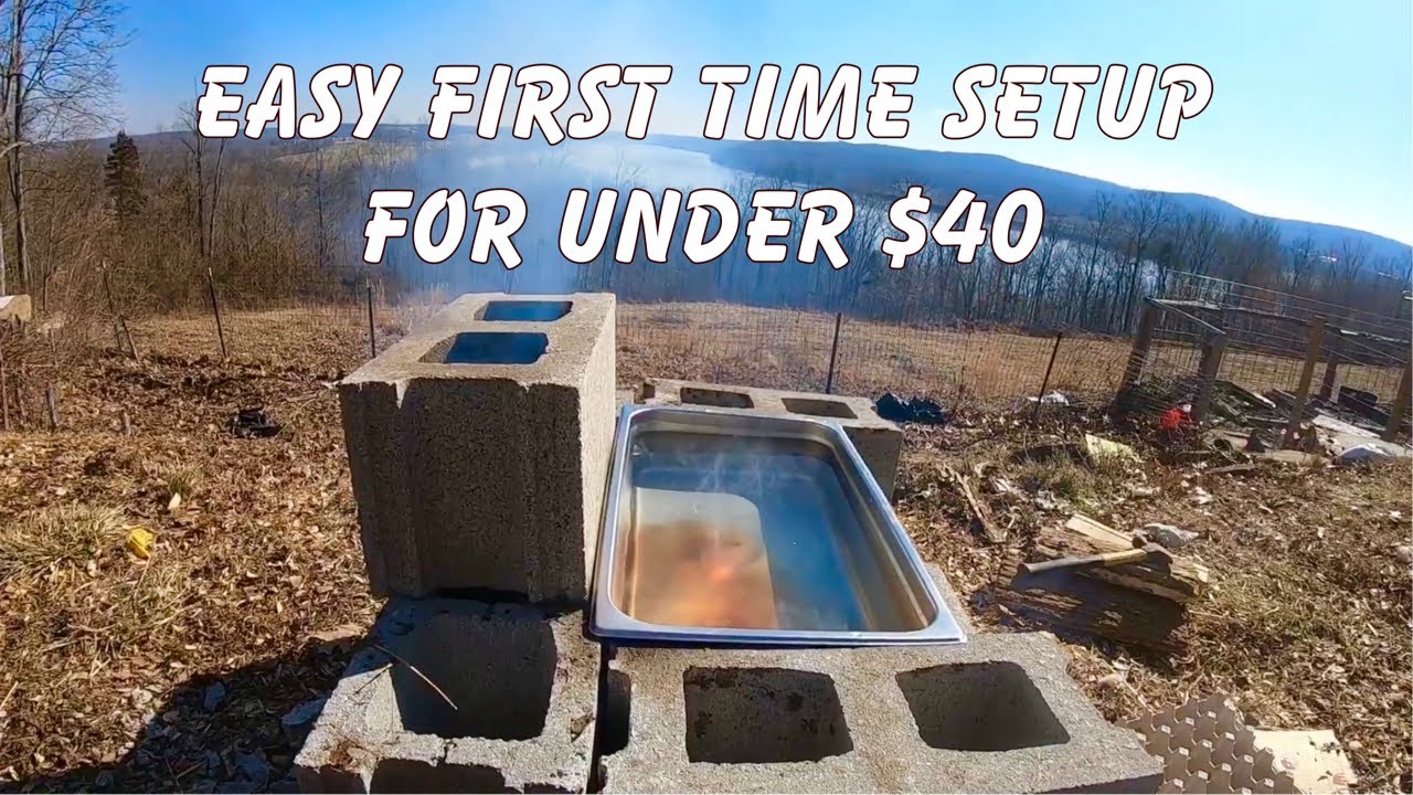 Making Maple Syrup-Easy Backyard Setup