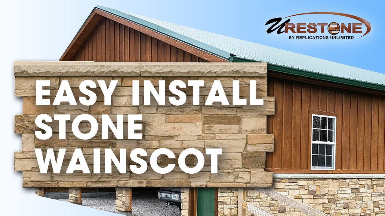 Easy Install Stone Wainscot - Urestone Faux Stone Panels
