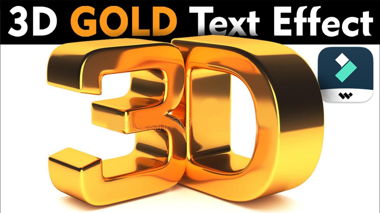 3D GOLD Text Effect in Filmora X