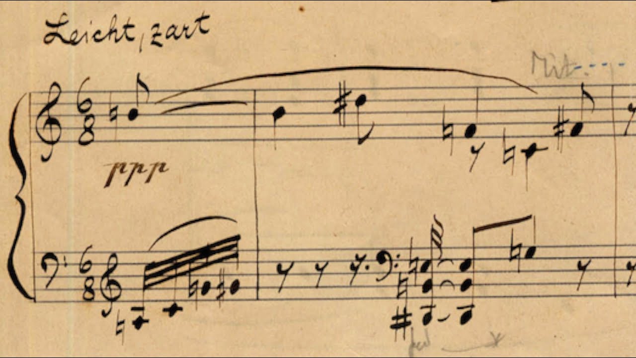 Schoenberg Sechs Kleine Klavierstücke Op.19 Manuscript