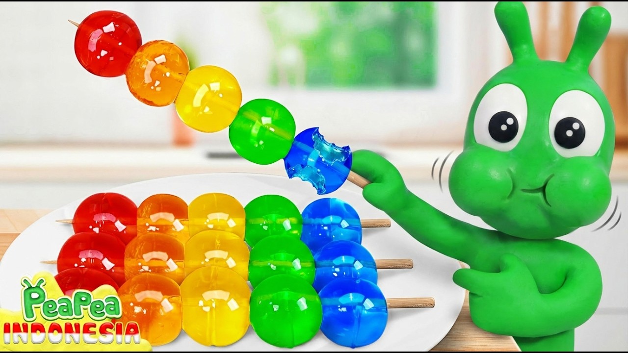 Pea Pea Menikmati Permen Jelly Warna Warni 🍬🌈 Pea Pea Bahasa Indonesia