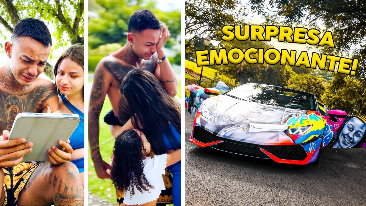 DEBORA PRESENTEIA CHRYS DIAS COM LAMBORGHINI PERSONALIZADA *com fotos de sua mãe falecida* 😭