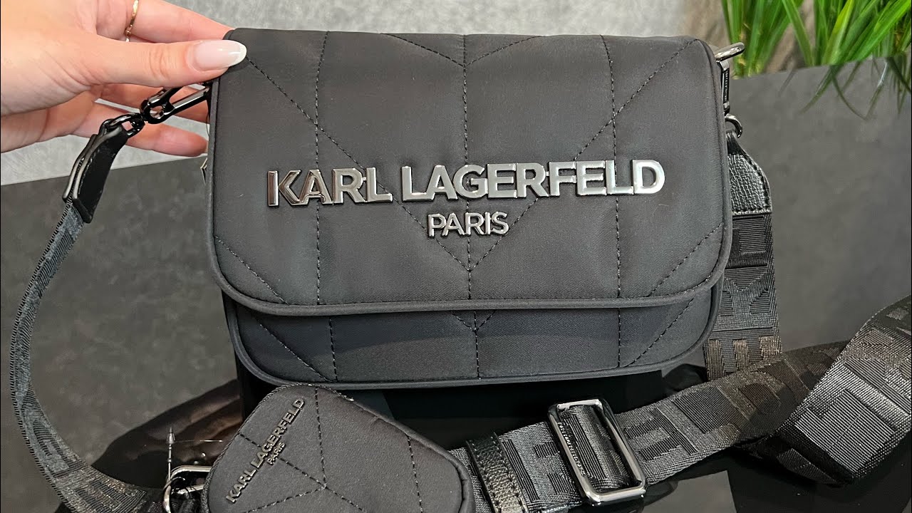 Распаковка сумки KARL LAGERFELD PARIS VOYAGE LOGO CROSSBODY (black)