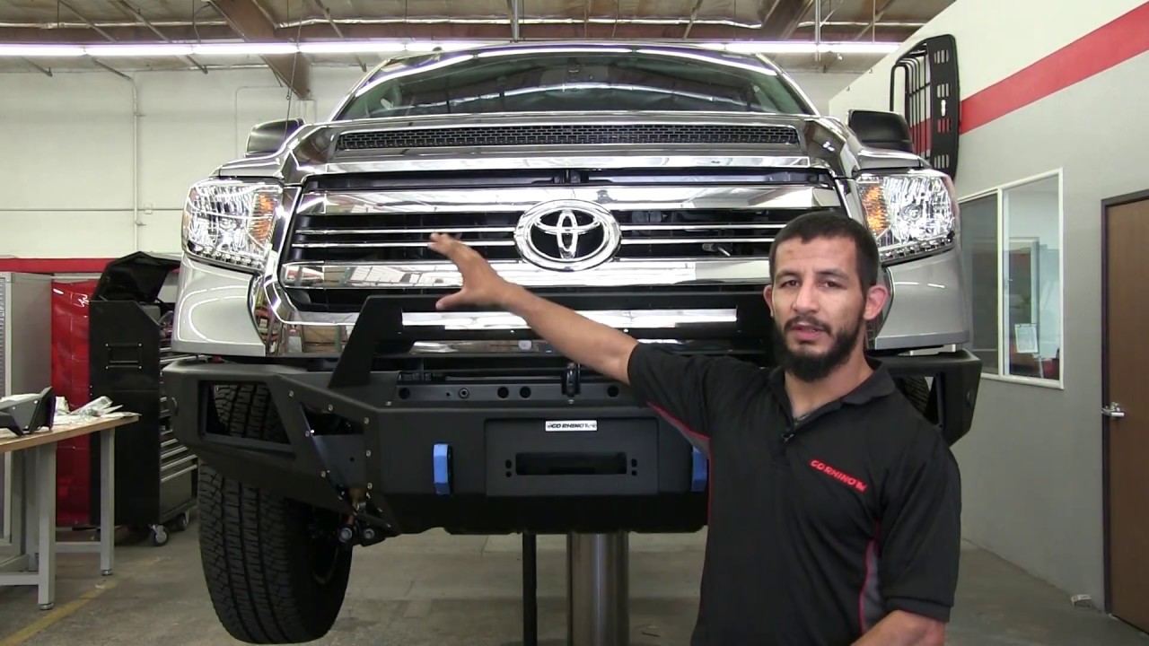 Go Rhino BR5 Front Bumper Replacement Installation on 2016 Toyota Tundra (24178T)