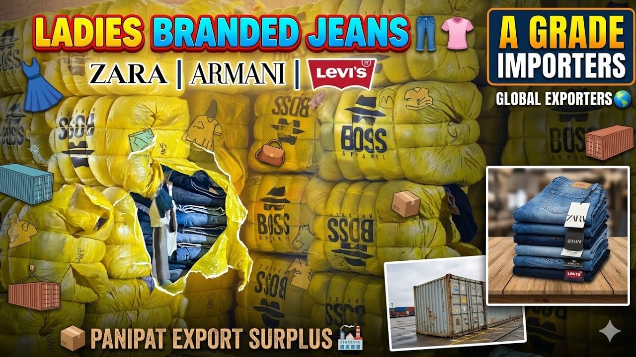 Ladies Jeans Plazo 🎉 | Folded Jeans | Premium Quality | 100% A Grade | #export #surplus #clothing 