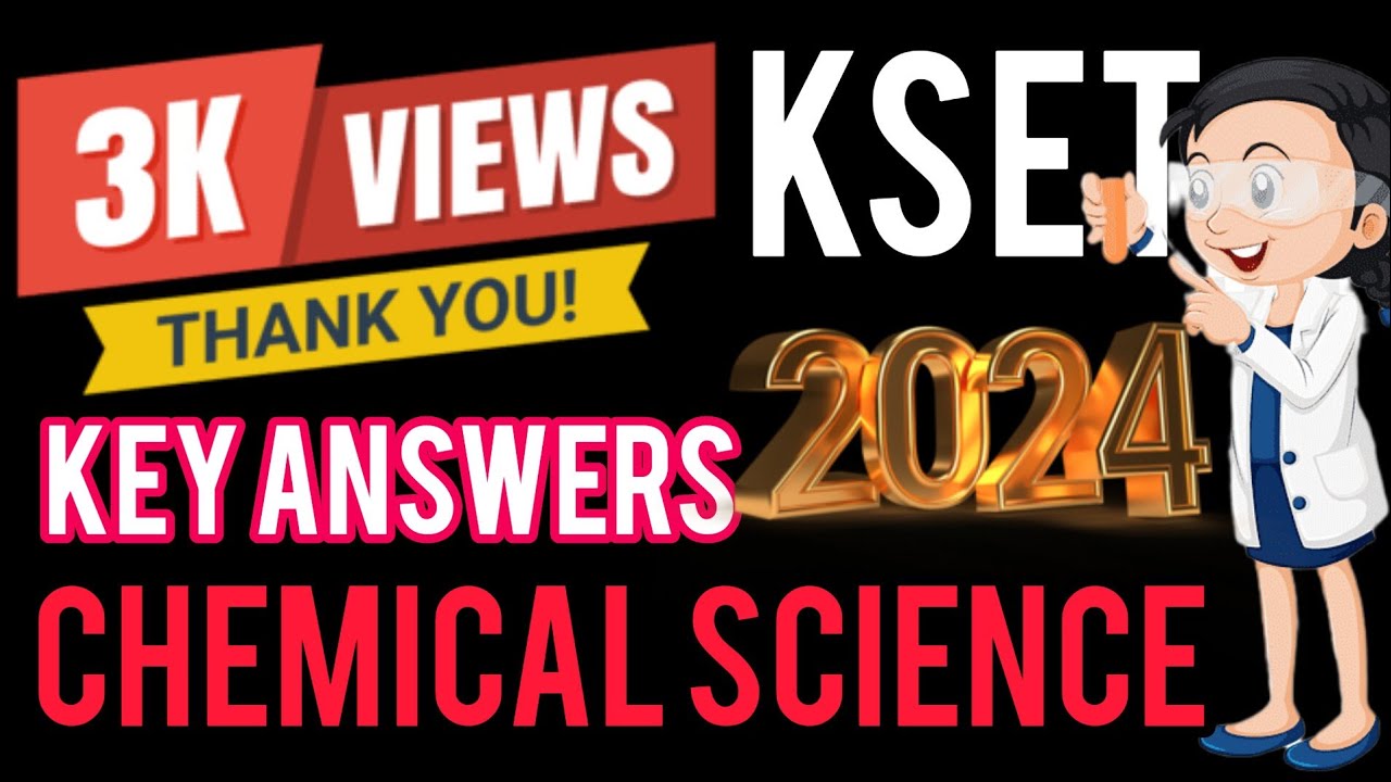 KSET 2024 Chemical Science  key anwers with Analysis#kset#msc2023 #education